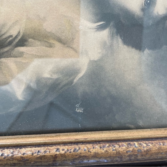 Vintage Print in Frame Henry Raeburn Boy with a rabbit art - Picture 4 of 7